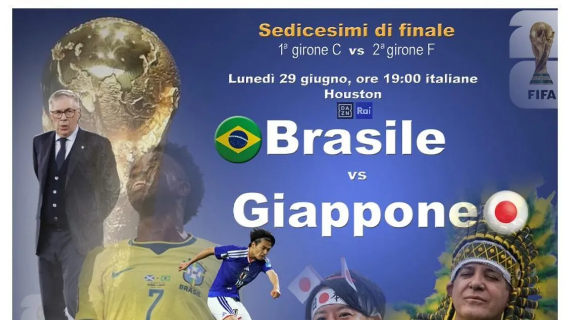 Mondiali: Brasile-Giappone in Diretta Lunedì