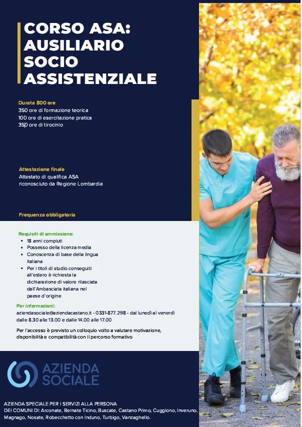Formazione Ausiliari Socio Assistenziali ASA: Corso a Castano Primo