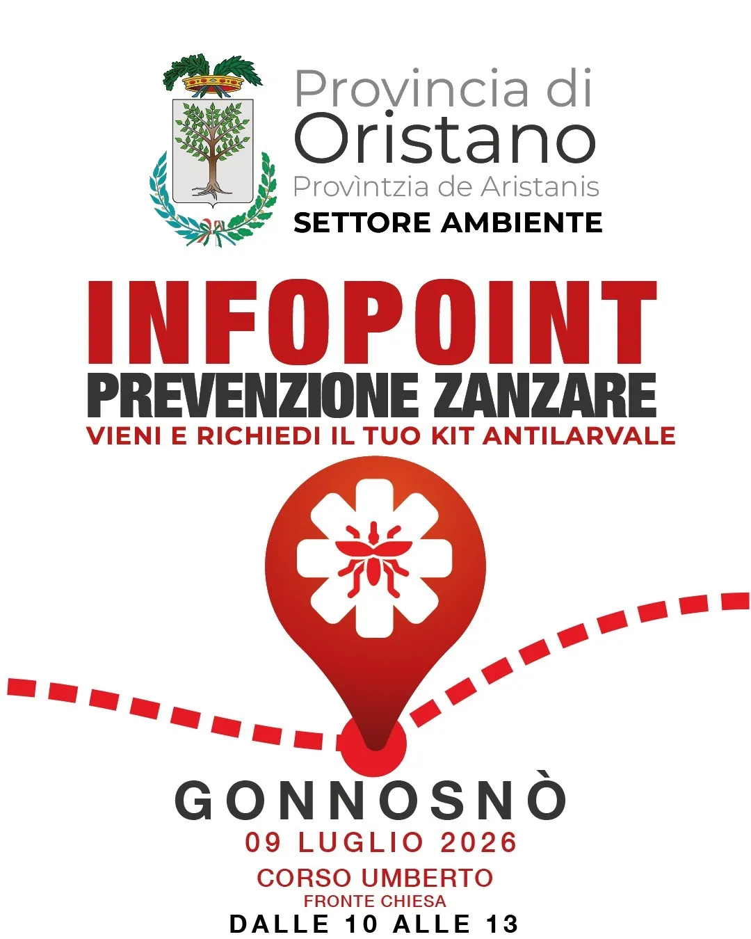 Gonnosnò: Distribuzione Gratuita Kit Antilarvali Zanzare