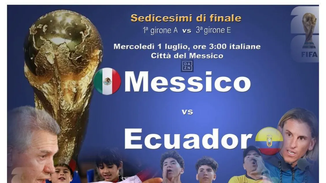 Mondiali: Messico-Ecuador in Diretta alle 15:00