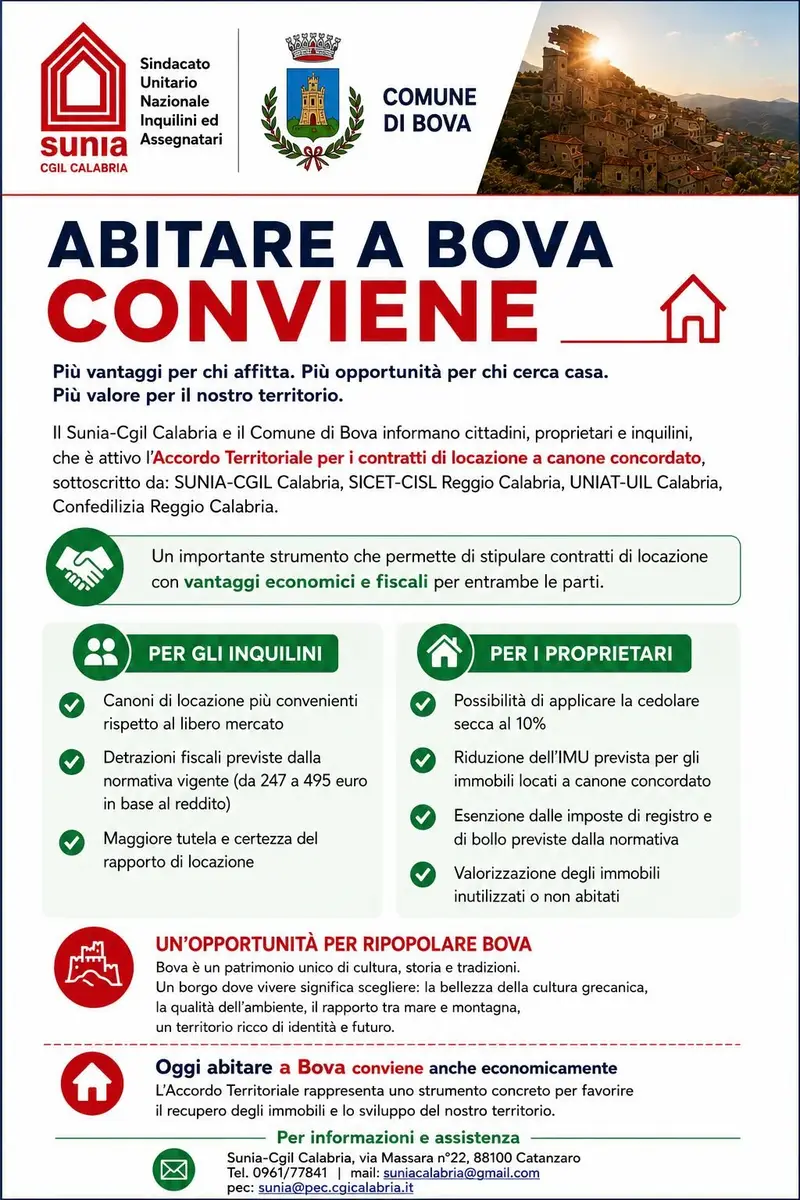 AVVISO ABITARE A BOVA CONVIENE