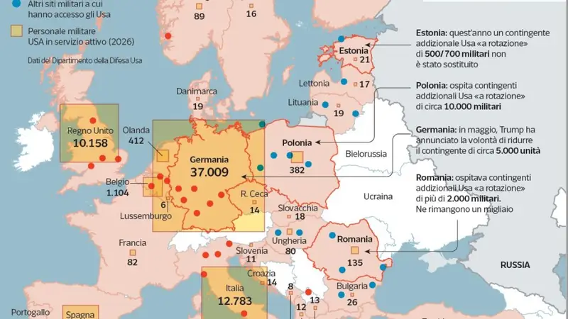 Trump accelera il disimpegno da Europa: il Pentagono valuta quattro scenari