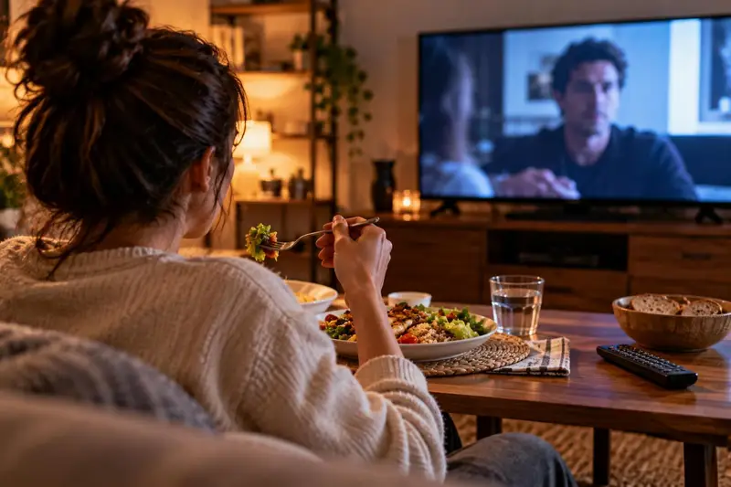 Mangiare davanti alla TV: l'effetto subdolo sulla sazietà