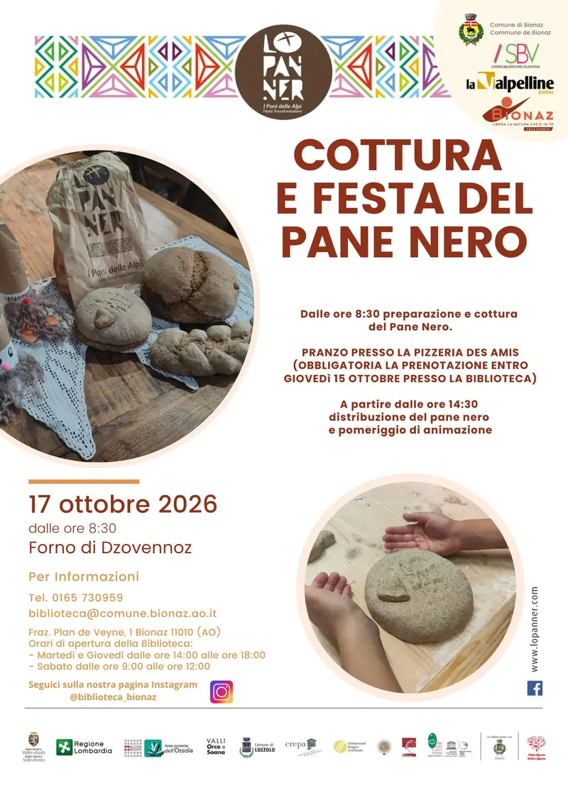 Cottura e festa del Pane Nero – 17 ottobre 2026