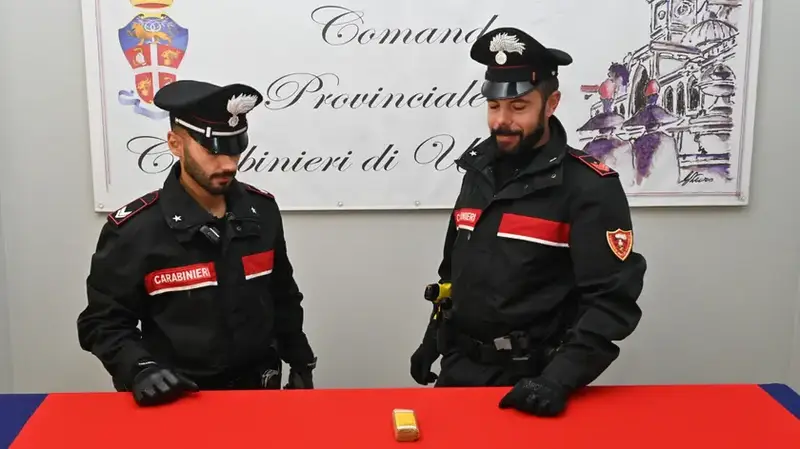 Udine: Arrestato un Diciottenne con 102 Grammi di Hashish